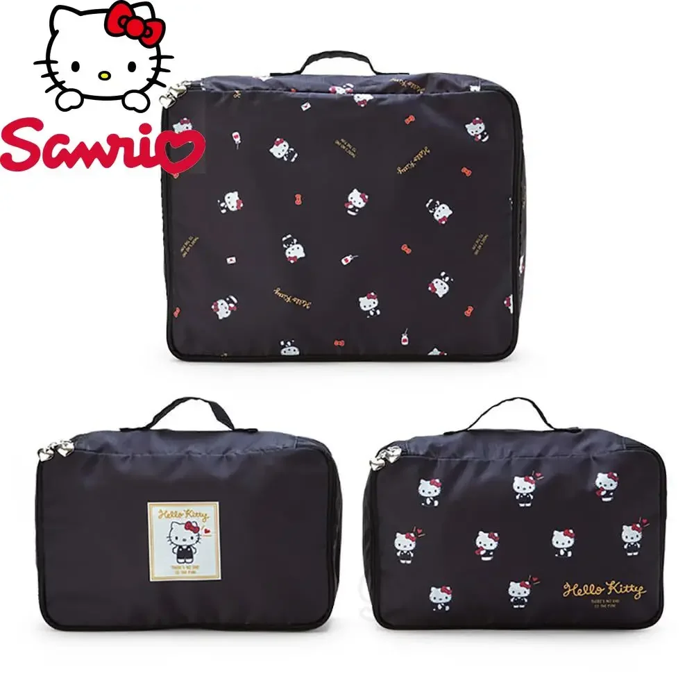 MINISO Sanrio New Travel Storage Bag Cartoon 3-piece Set Fashionable Travel Handbag Large Capacity Multifunctional Storage Bag