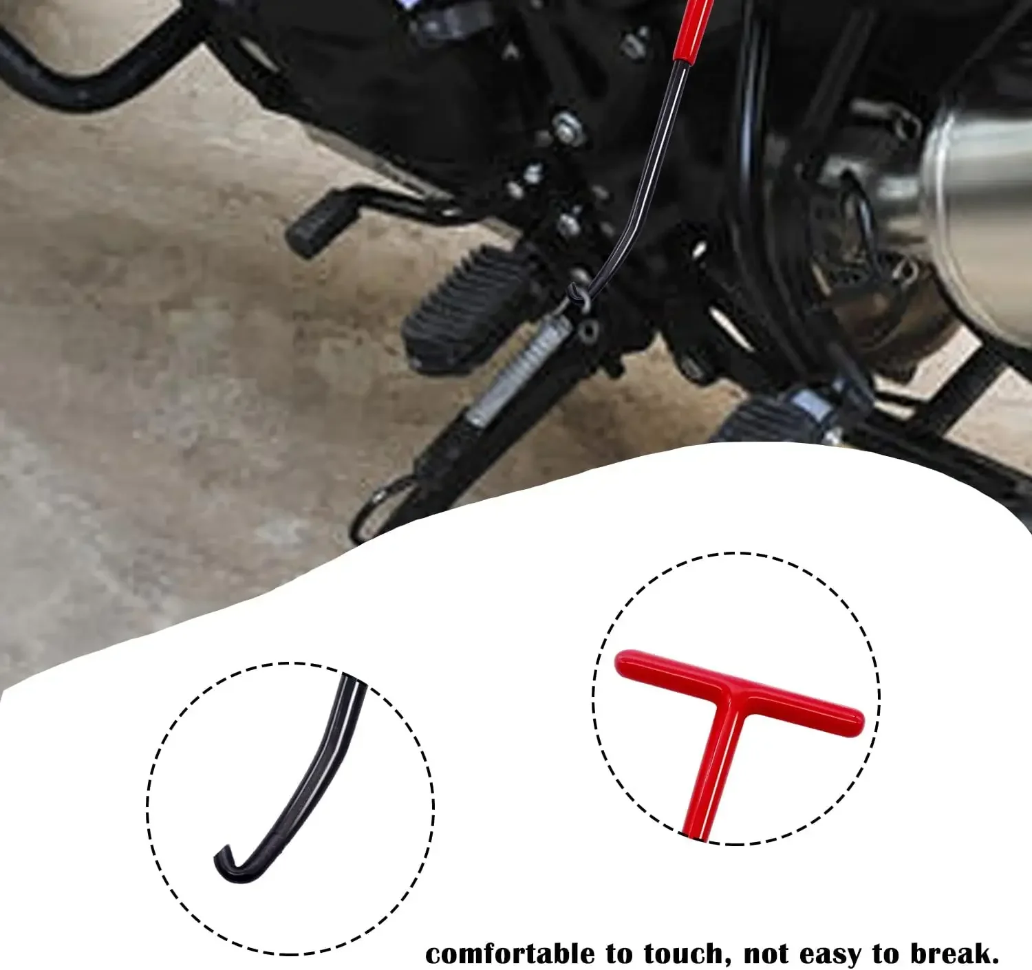 Motorcycle Exhaust Spring Hook T Shaped Handle Exhaust Pipe Spring Puller Installer Hooks Repair Tool for Springs Removal