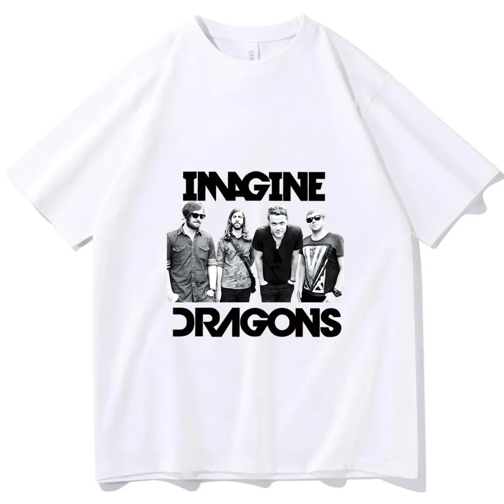 Imagine Dragons Loom World Tour 2024 O-neck T-shirt Music Fans Gift Regular Oversized Unisex Casual Summer Printing image 2