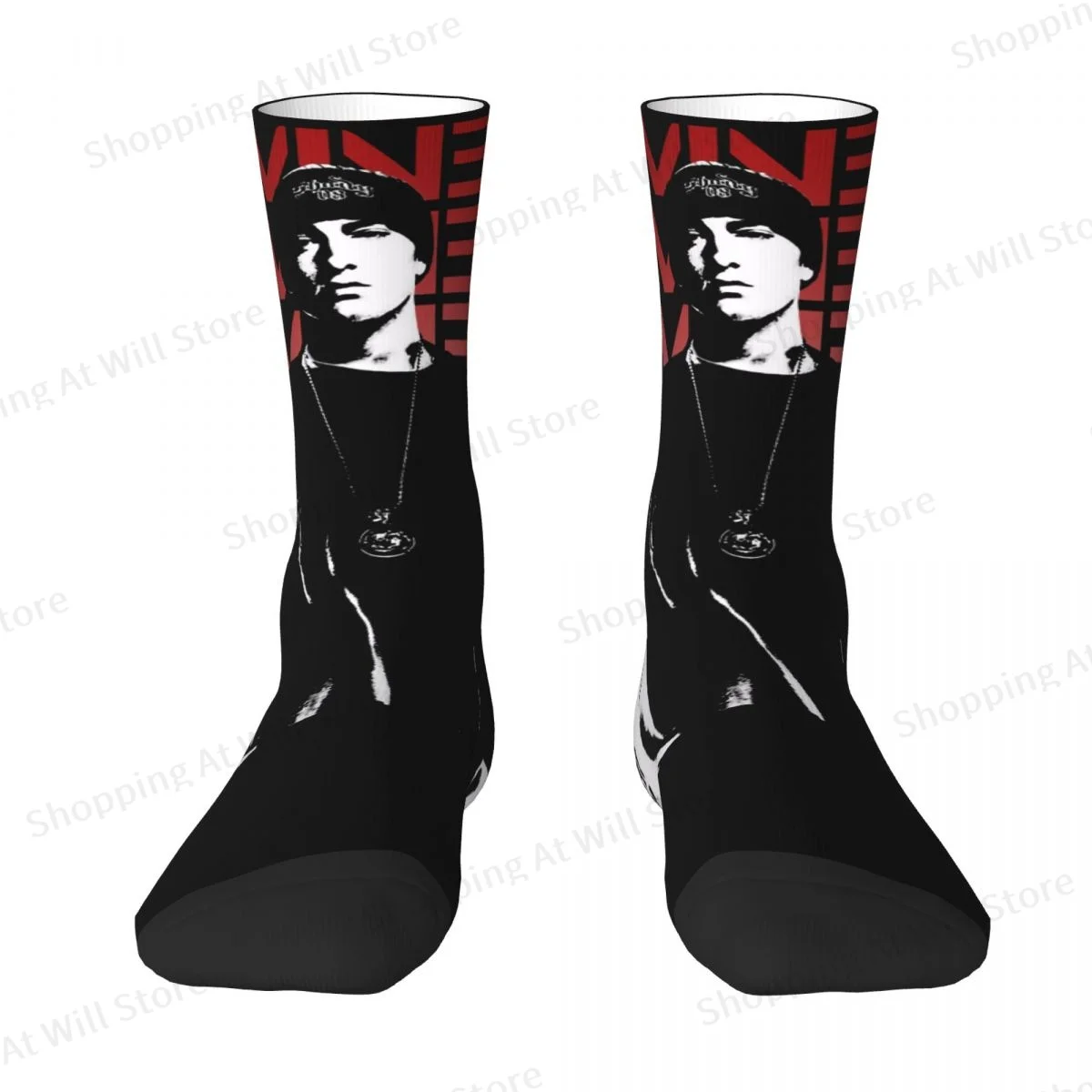 Rap Em Best Selling Eminem Famous Rapper Eminem Unisex Winter Socks Windproof Fun printing Socks Street Style Crazy Sock