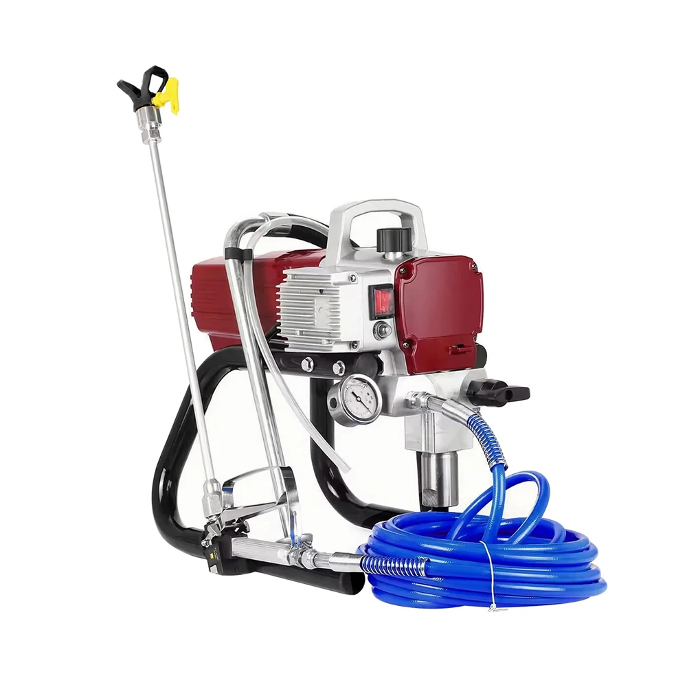 Podofo 1800 W Airless-Farbspritzgerät, Wagenmodell, Hochdruck-Lackiermaschine, Farbspritzgerät, Hochdruck-Beschichtungsspritzgerät, auslaufsicherer Sicherheitsschalter, automatische Stoppspritzpistole