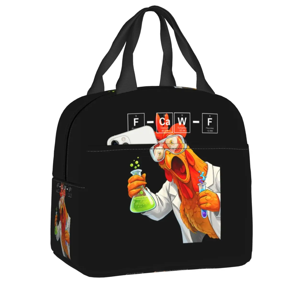 

Custom Funny F-Caw-F Chicken FCAWF Lunch Bag Men Women Thermal Cooler Insulated Lunch Boxes for Student School