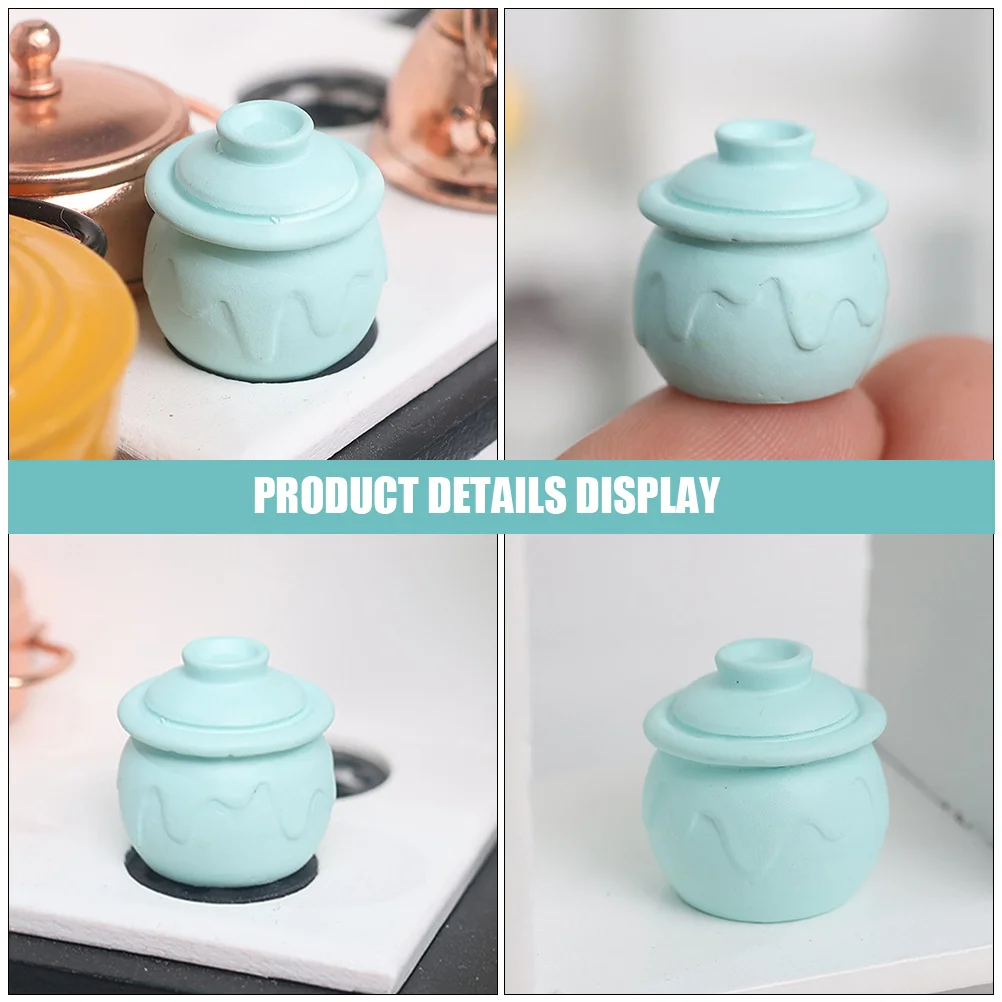 5 pezzi mini barattolo di sottaceti simulazione del vinile decorazione della piccola casa mini cucina giochi di imitazione accessori modello barattolo di sottaceti