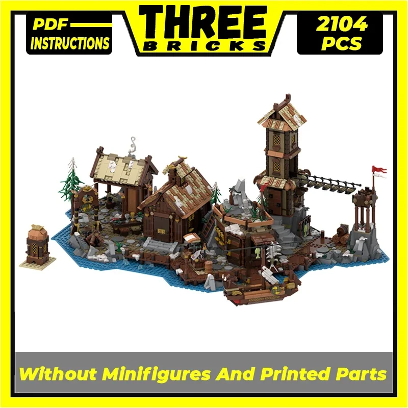 Medieval Model Moc Building Bricks Viking Village Extension Technology Modular Blocks Gifts Christmas Toys DIY Sets Assembly