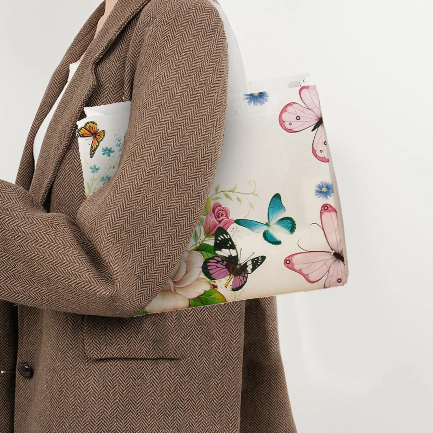 5 قطعة حقيبة الوجبات الجاهزة حقيبة صديقة للبيئة حقيبة بقالة حقيبة قابلة للطي حقيبة تسوق حقيبة تسوق قابلة لإعادة الاستخدام فيلم المغلفة تخزين غير المنسوجة النسيج #2