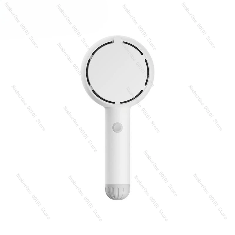 Handheld vanity mirror with light, portable silent USB charging small electric fan