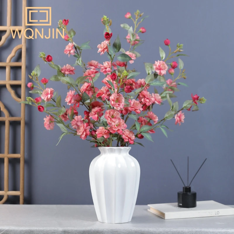 1PC,Artificial Camellia Silk Flowers Fake Camellia Artificial Flowers Branch for Wedding Party Backdrop Home Table Garden Decor