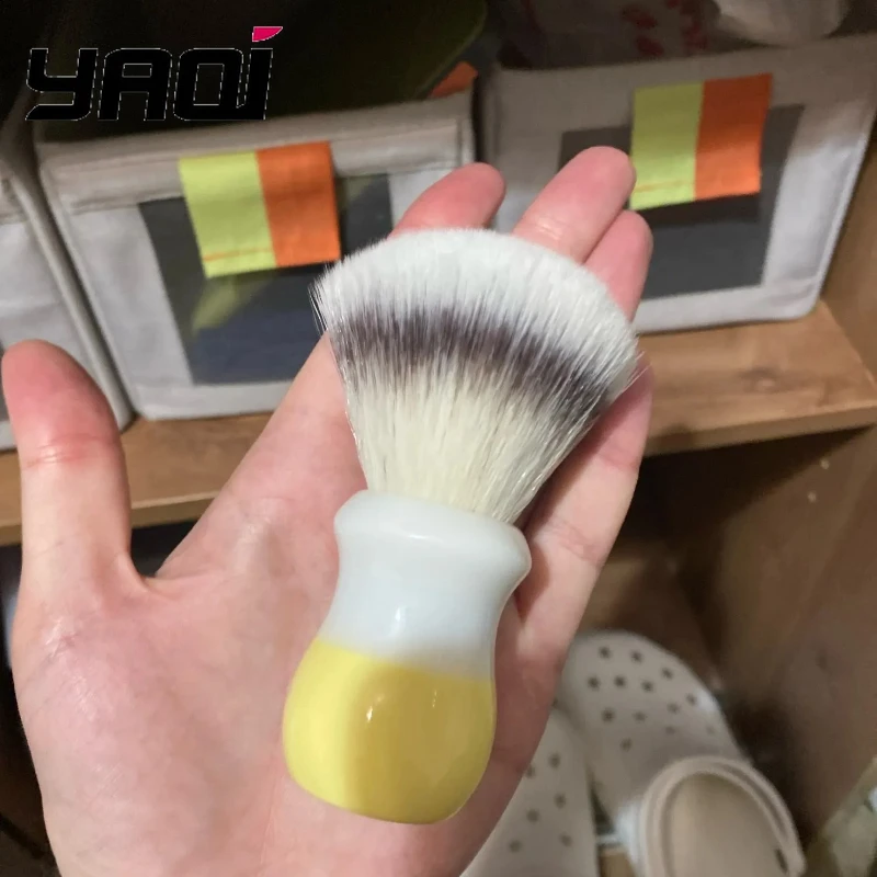 

YAQI Naicha (Молочный чай) — Мужская кисть для влажного бритья из синтетического ворса, дорожная кисть для бритья Yaqi