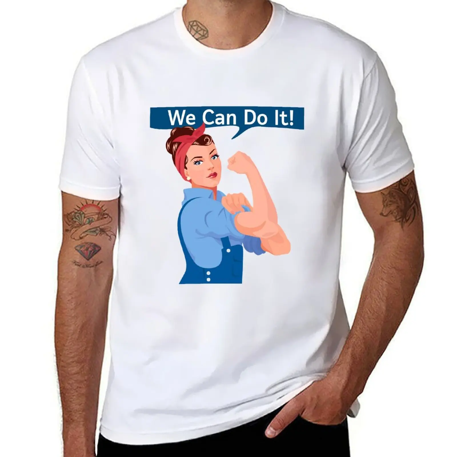 

Rosie The Riveter - We Can Do It! - Women's Feminist Rosy Retro T-Shirt t shirt for man man t shirts cotton T-Shirt