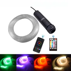 LED Fiber Optic Car Light DC12V 6W RGB Car Roof Star Lights RF Remote Control with PMMA Optical Fiber Cable For Ceiling Lighting
