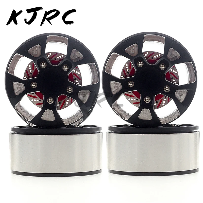 

Rc 4 Pcs 2.2" Beadlock Metal Wheel Rim For 1/10 RC Crawler Car Axial SCX10 90046 Wraith RR10 TRX-6