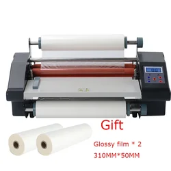 A3+ 093H Four Roller Laminating Machine A4 Hot Rolling Mill Roller cold laminator Rolling Machine With two Gloss film