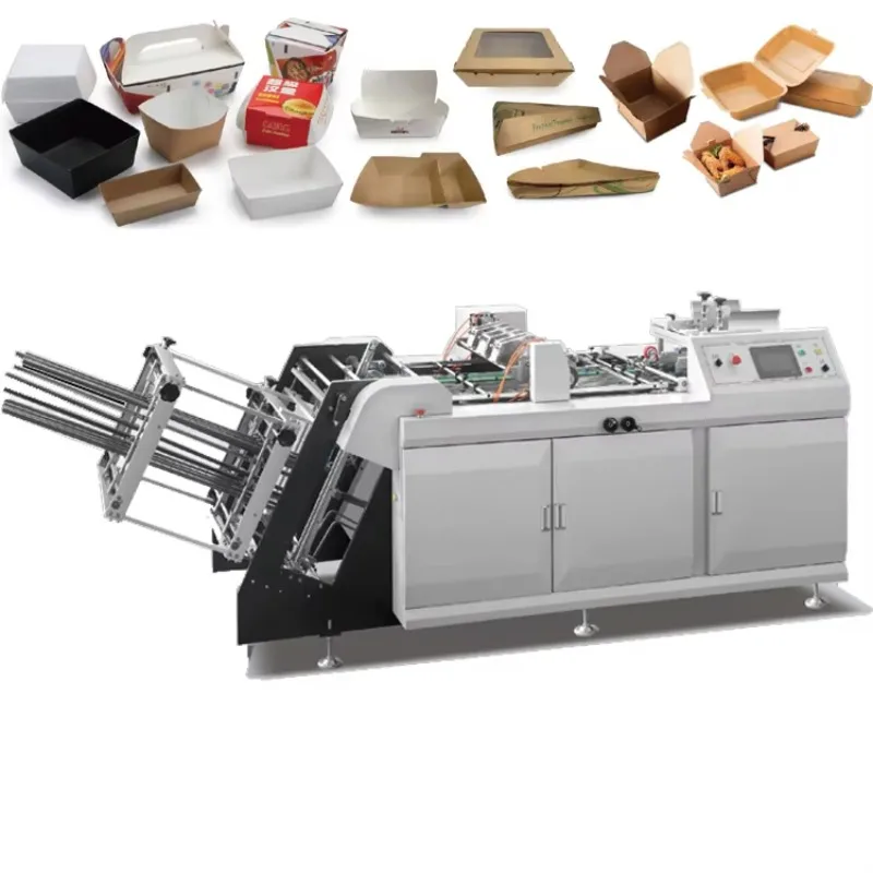 Automatic Fast Food Tray Box Forming Machine Carton Erecting High Speed 180pcs/min Food Packaging Sale Support Custom