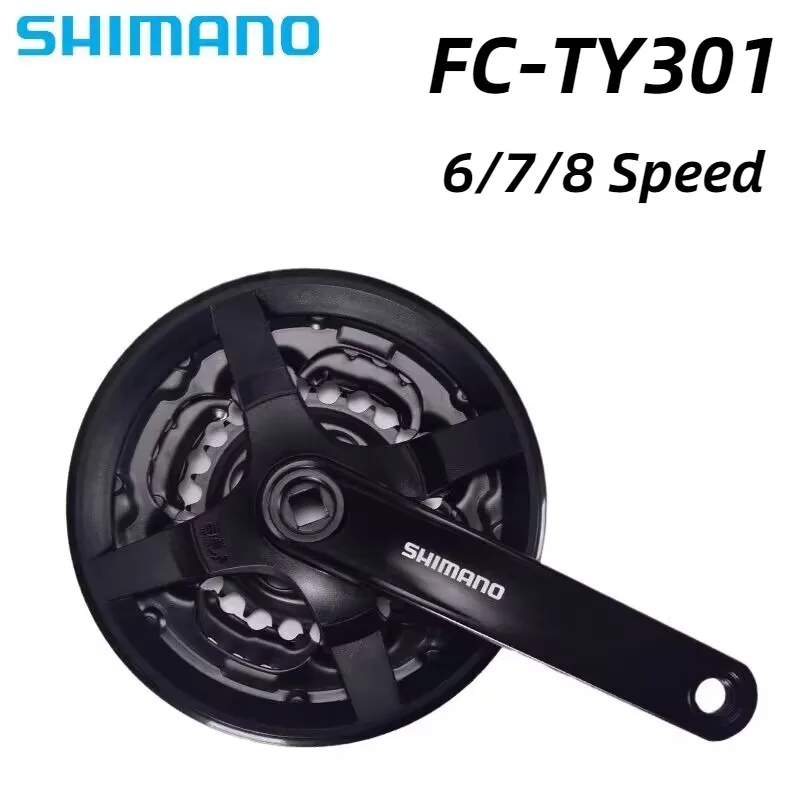 SHIMANO TOURNEY TY FC-TY301 Mountain Bike Crankset 42T 48T Iamok 170mm 175mm 3/8/7/6-speed Chainwheel Bicycle Parts