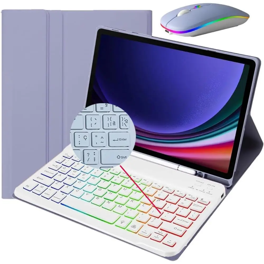 

Capa de teclado retroiluminada de 7 núcleos para iPad 7ª8ª9ª, (2019/2020/2021)