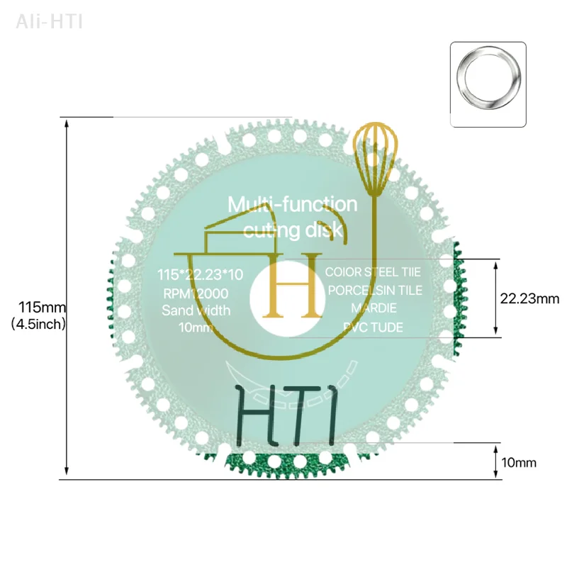 

22,23 мм сталь, металл, камень, чугун, сталь, армирование, алюминий, 115/125 мм, паяное алмазное пильное полотно, отрезной диск