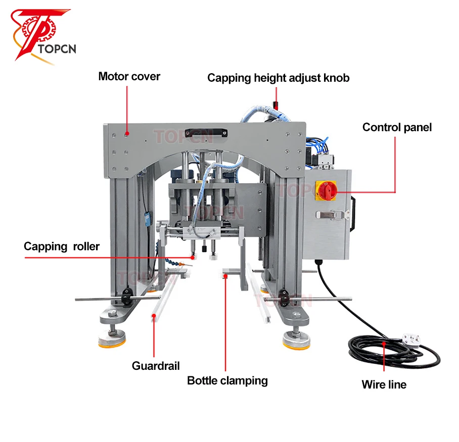 Macchina per la sigillatura di bottiglie di plastica di vetro della macchina per la tappatura automatica del miele della lozione dello Shampoo elettrico da tavolo