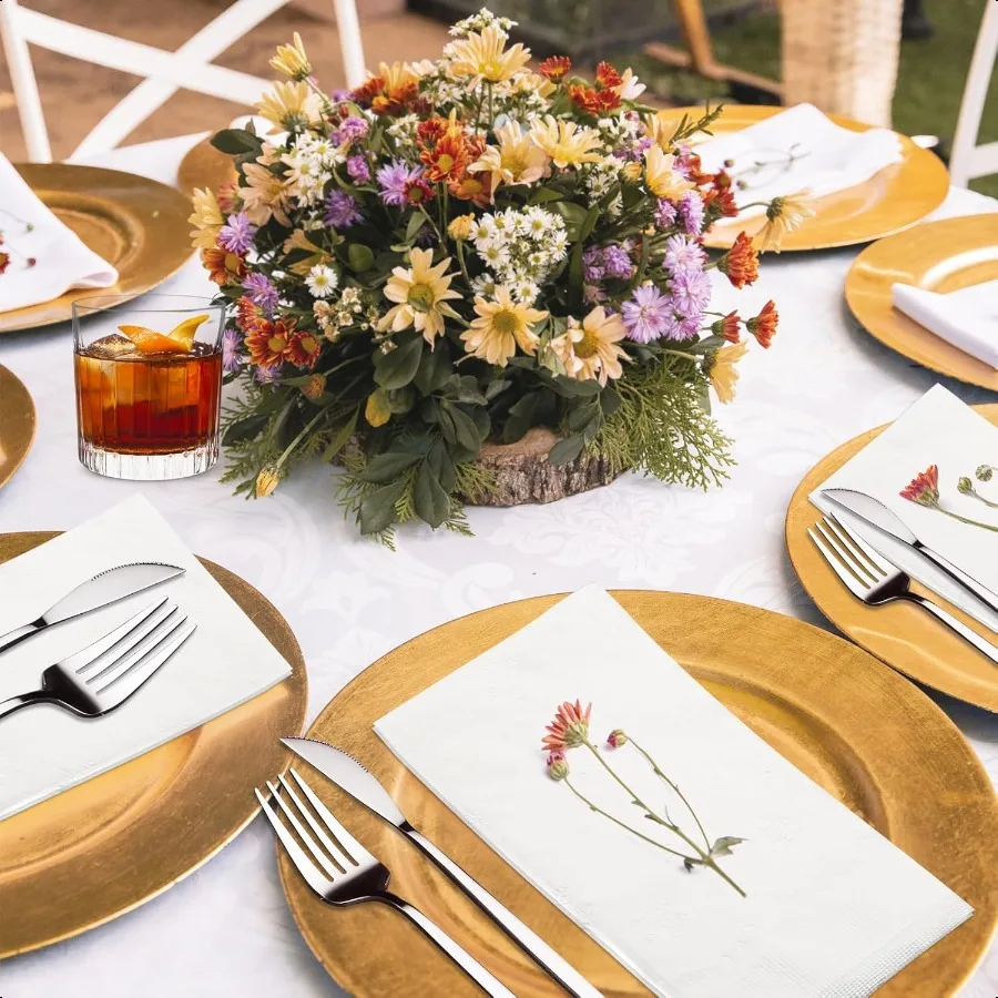 ナプキン 2プライ 300枚入り 紙製ディナーナプキン ホワイトナプキン 結婚式 パーティー バスルーム 日常使い用 16.2 X 15