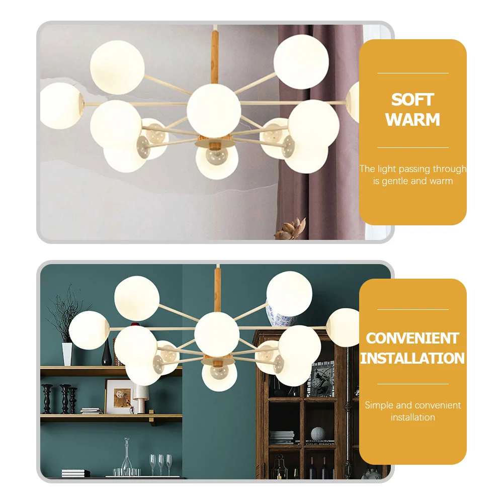 

18cm Household Lamp Shade Glass Small Light Cover Elegant G9 Socket Fixture Replacement for Bedroom Study Decor