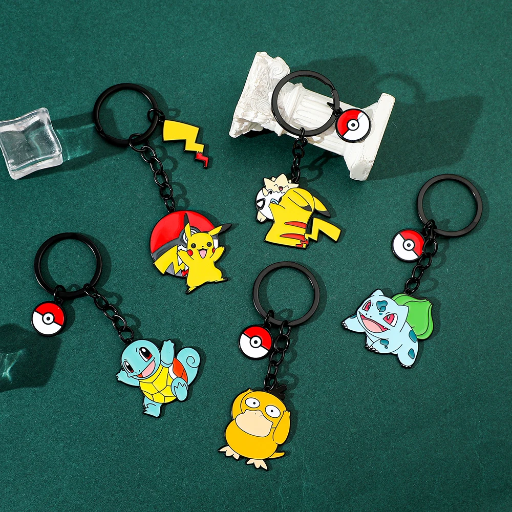 Kawaii Pokemon Keychain for Boys and Girls, Pikachu, Bulbasaur, Psyduck, Squirtle, Cute Pendant Dolls, Souvenirs Gift, Wholesale - view 5