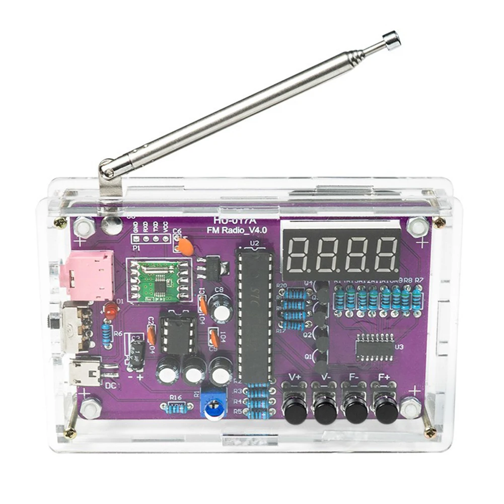 RDA5807S ชุดประกอบวิทยุเอฟเอ็ม87-108MHz แหล่งจ่ายไฟคู่ปรับความถี่วิทยุชุดชิ้นส่วนวงจร
