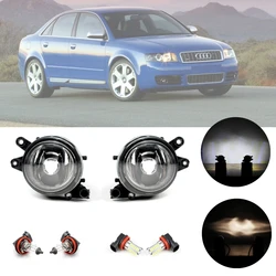 Светодиодный/американский противотуманный фонарь для Audi A4 B6 2001 2002 2003 2004 2005, противотуманный фонарь переднего бампера с лампочками и проводом