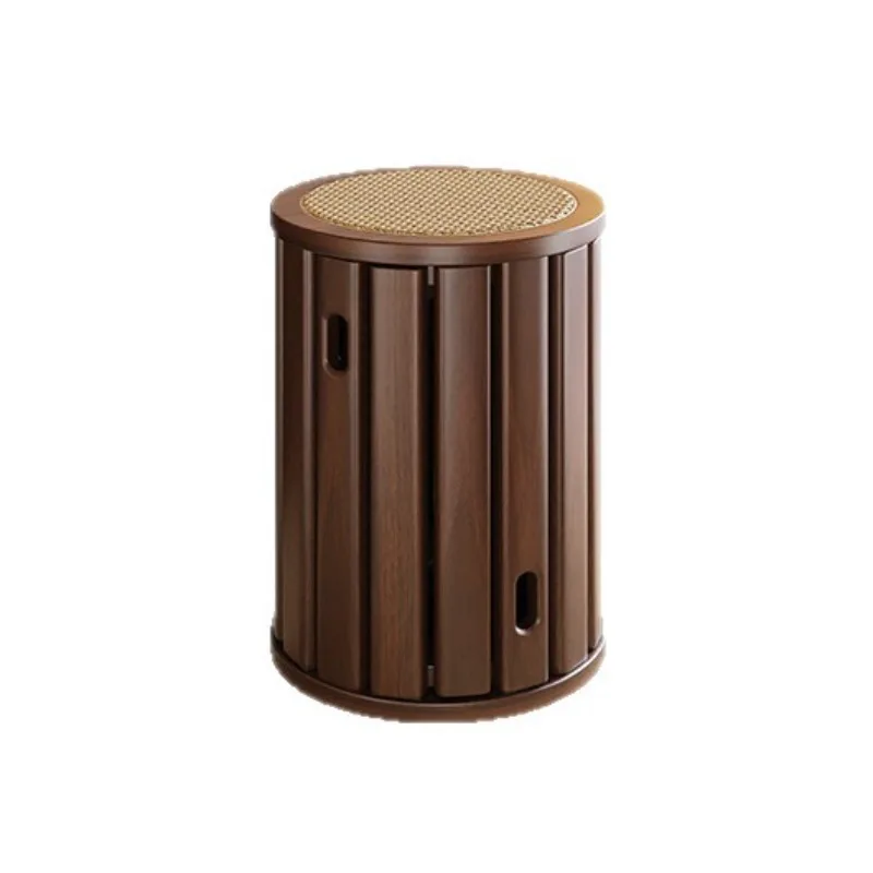 Solid wood stool can be stacked high stool household stacked music round stool spare bench dining table strong and durable chair