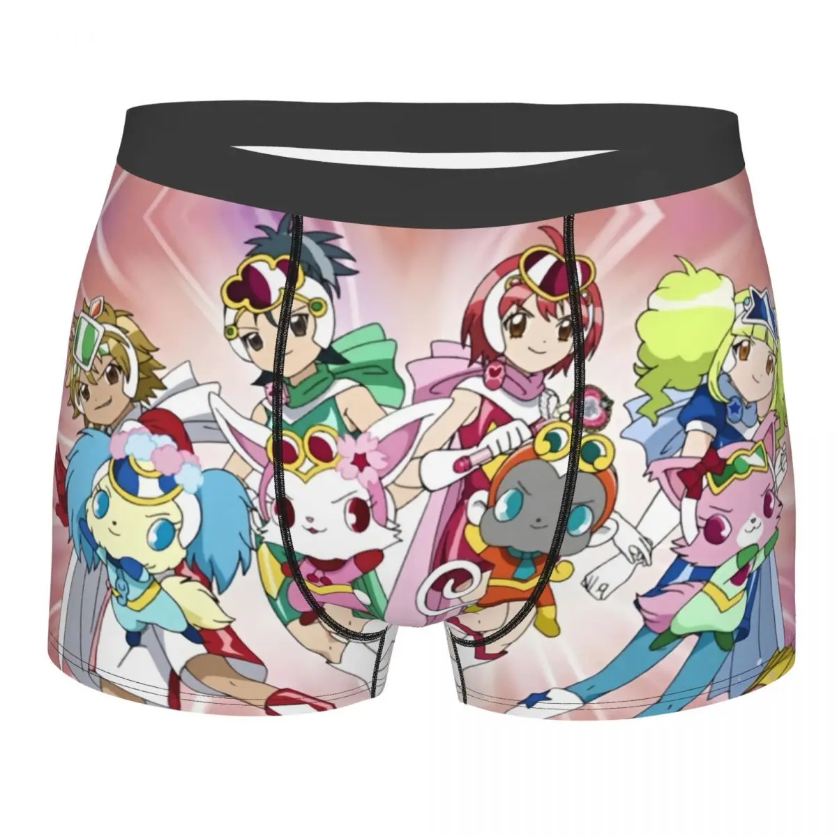 Custom Disney Cartoon Jewelpet Sanrio Japanese Anime Underwear Male Printed Boxer Briefs Shorts Panties Breathable Underpants