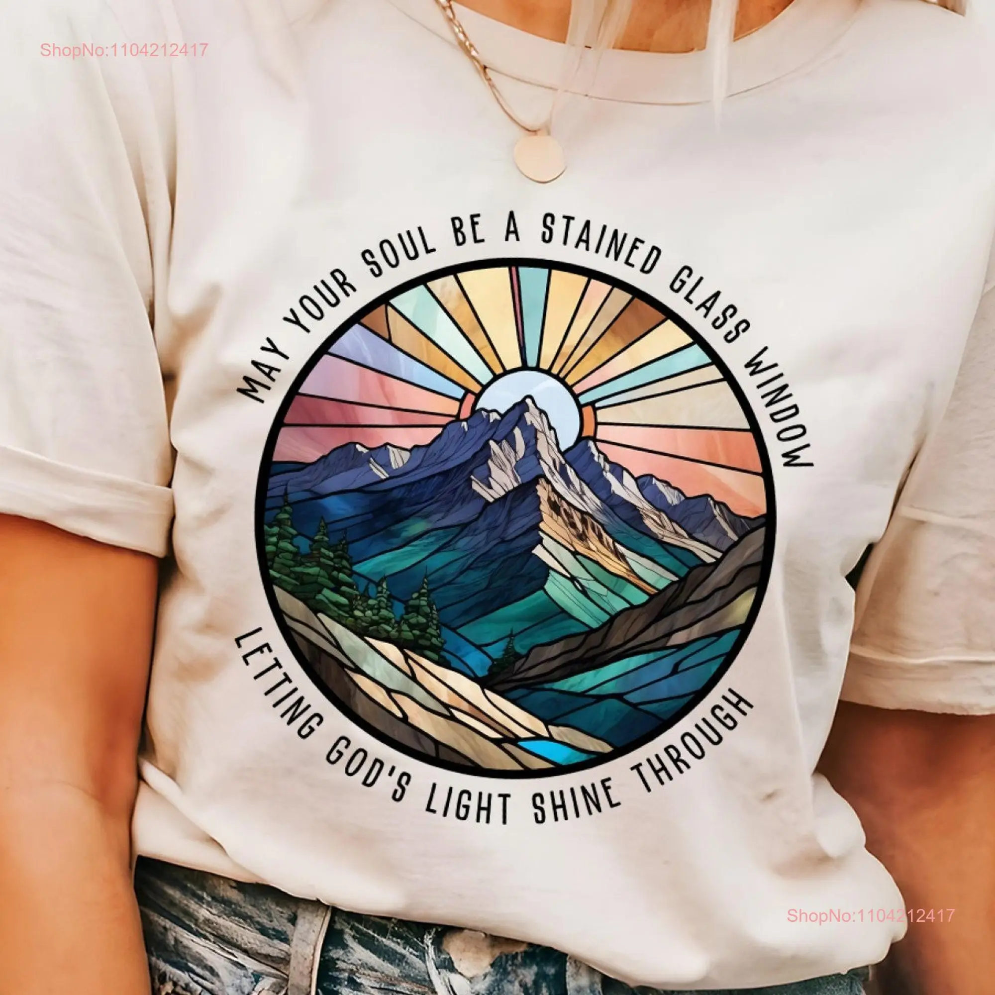 Christian T Shirt God's Light Shines Through Inspirational Faith Based Bible Verse Religious  long or short sleeves