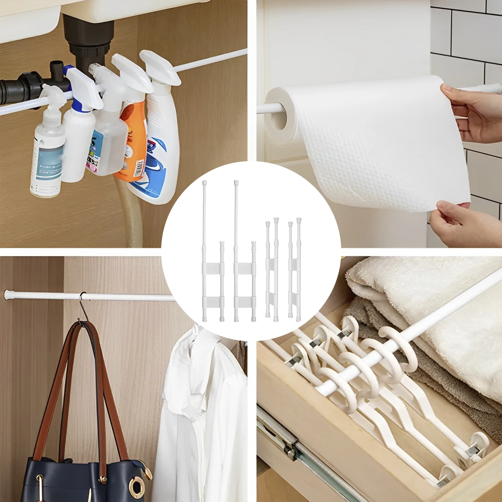 شريط زاوية دش تلسكوبي RV ، قضيب تخزين ، منع السقوط ، تخزين أدوات الزينة ، أرفف قابلة للتعديل ، عربة ، ملحقات السفر