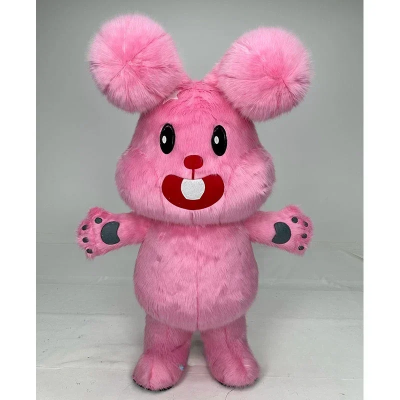 2m/2.6m Inflatable Pink Rabbit Mascot for  Birthday Party Entertainments Animal Character Bunny Blow Up Suit No Battery