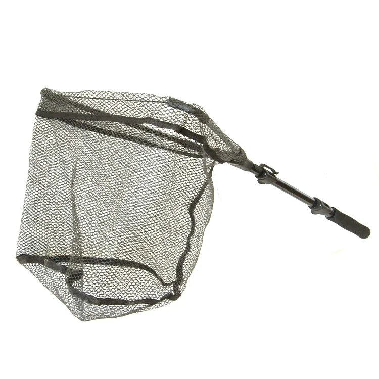 Folding rubber net Fish Landing Net Sea Telescopic Fishing Handle Durable Rubber Fly Fishing Landing Net