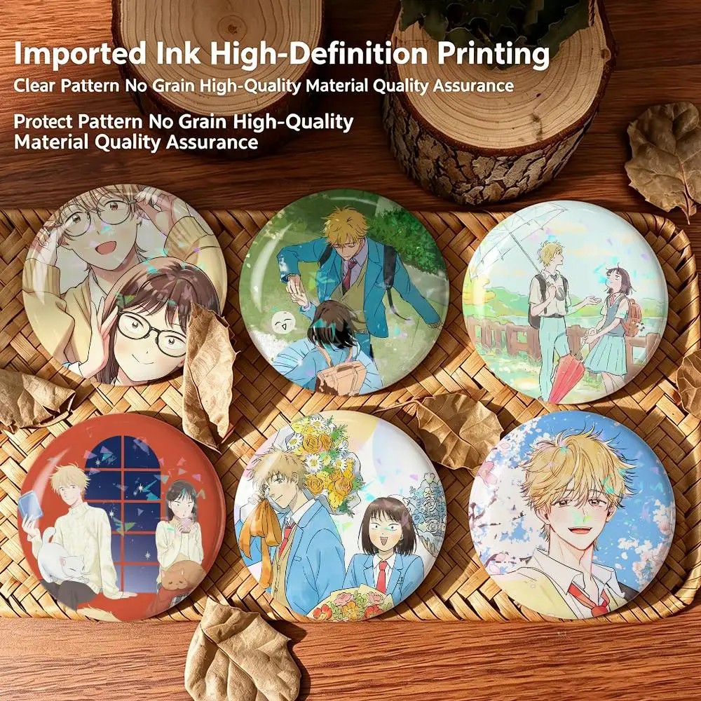 S-Skip and Loafer Mitsumi Sosuke  Badges Creative Tinplate Round Button PinsBrooch Badge Clothes Backpack Custom