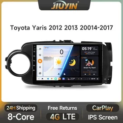 JIUYIN 9inch Android 13 Car RadioFor Toyota Yaris 2012 - 2017 Multimedia Player Android Auto Wireless Carplay GPS 2Din DVD