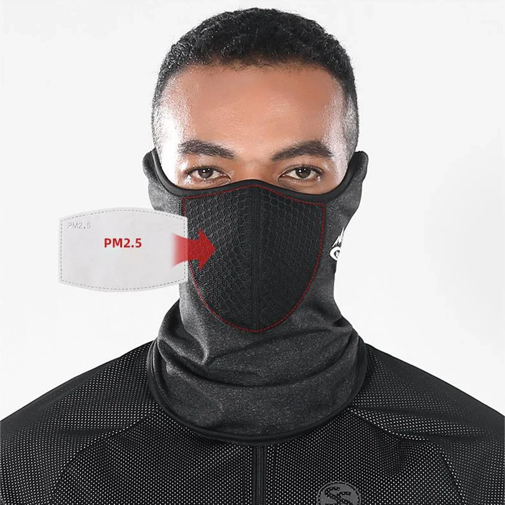 

Anti Air Pollution Cycling Neck Gaiter for Men Women Outdoor Windproof Thermal Ear Protection Face Mask Winter Bike Balaclava