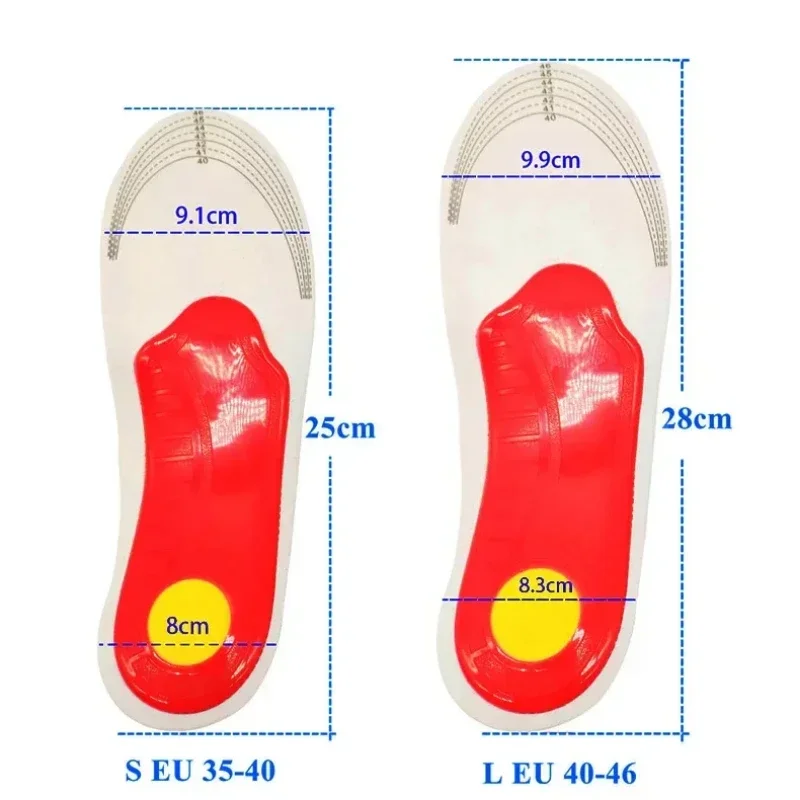 Premium High Arch Support Insoles Gel Pad 3D Arch Support Flat Feet Orthopedic Foot Pain Damping Cushion Foot Care Tool