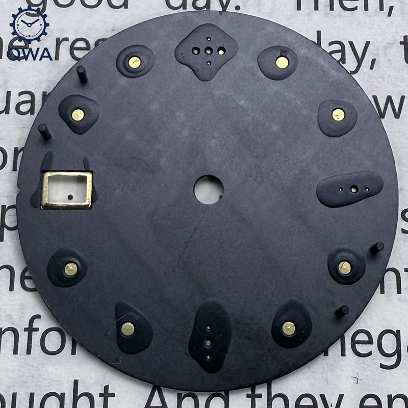 QWA 28.5 مللي متر NH35 موجة البحر مقياس السمك نمط ساعة S الطلب الأخضر مضيئة صالح NH35/NH36/4R/7S ساعة أوتوماتيكية اكسسوارات