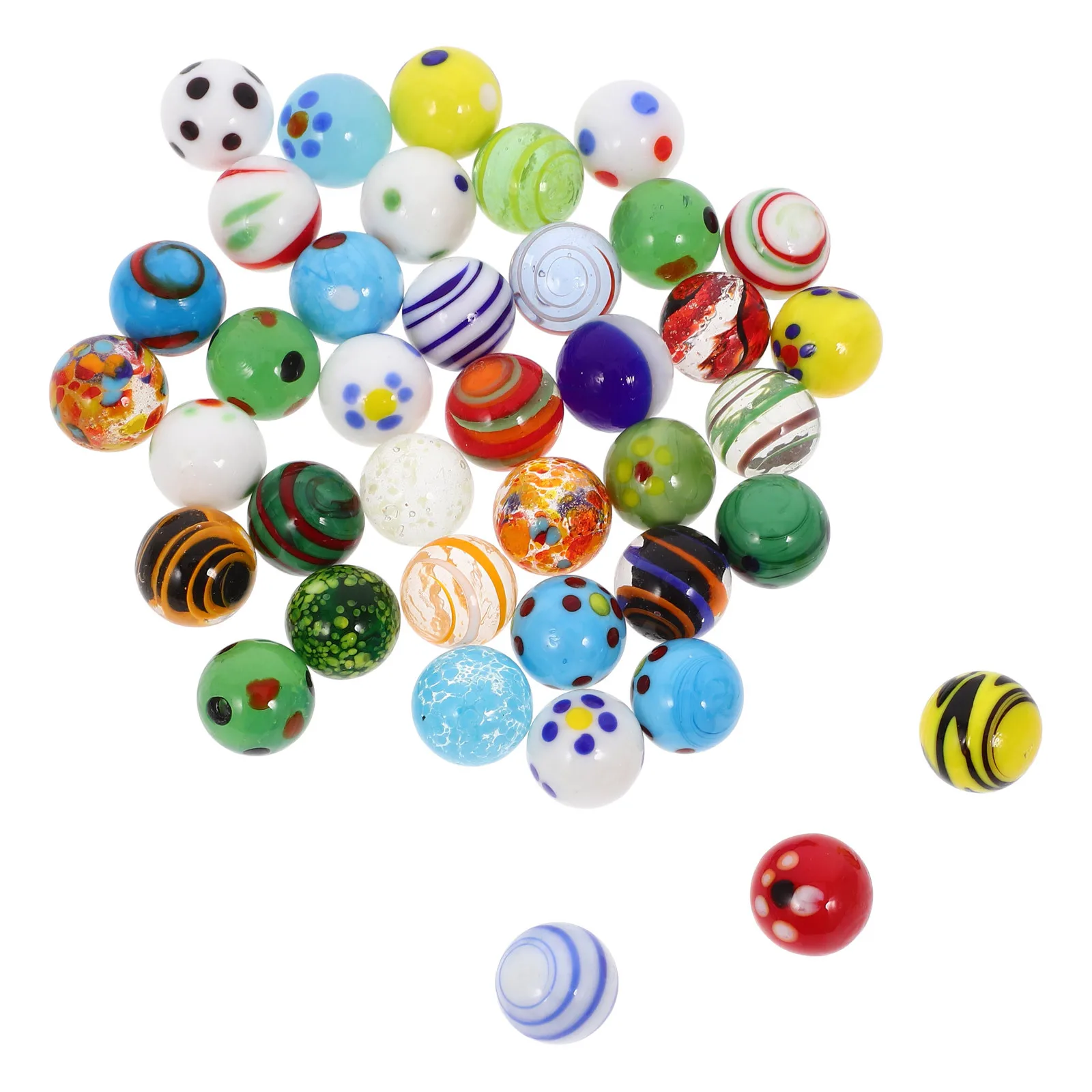 38 قطعة من الرخام الزجاجي الملون السلس المقاوم للكسر لخزان حوض السمك ديكور حديقة زهرية حشو لعبة مجموعة أنشطة الأطفال #4