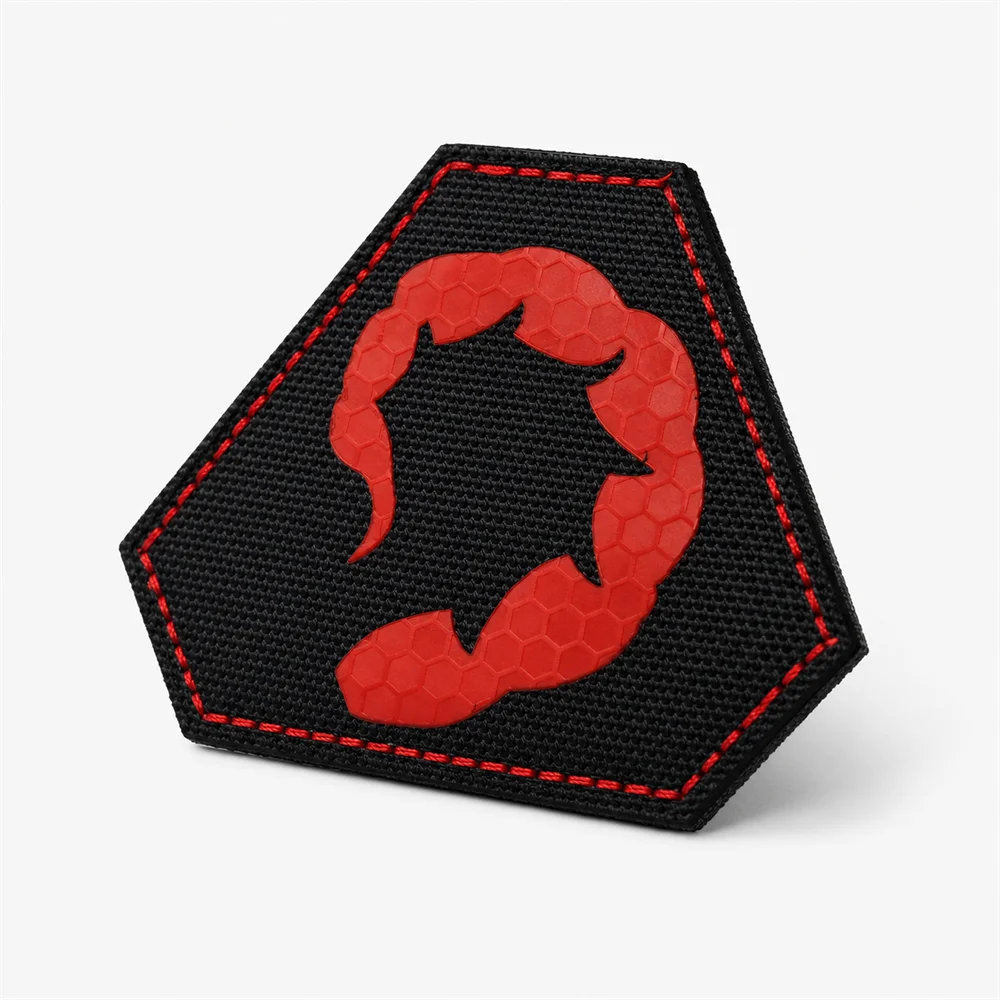 Scorpion Tail Reflective Patch Armband Badge Sticker Decal Embellishment Glow In Darkness Military Tactical Accessory IR Patches