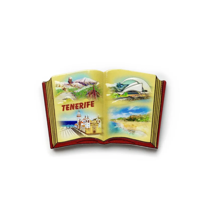

Tenerife, Spain Creative Book and Text Creative Magnetic Refrigerator Sticker Travel Souvenirs Home Decoration Gift