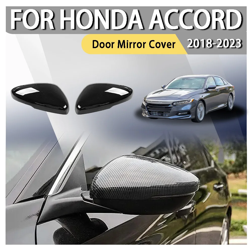 

Car Rearview Side Mirror Cover For Honda Accord 2018 2019 2020 2021 2022 2023 Upgrade Door Rear View Case Trim Carbon Fiber Look