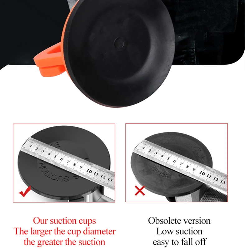 2pcs  Glass Sucker Ceramic Tile Suction Cup Rubber Suction Cup Vacuum Strong Suction Car Dent Remover Biggest Attraction 50KG
