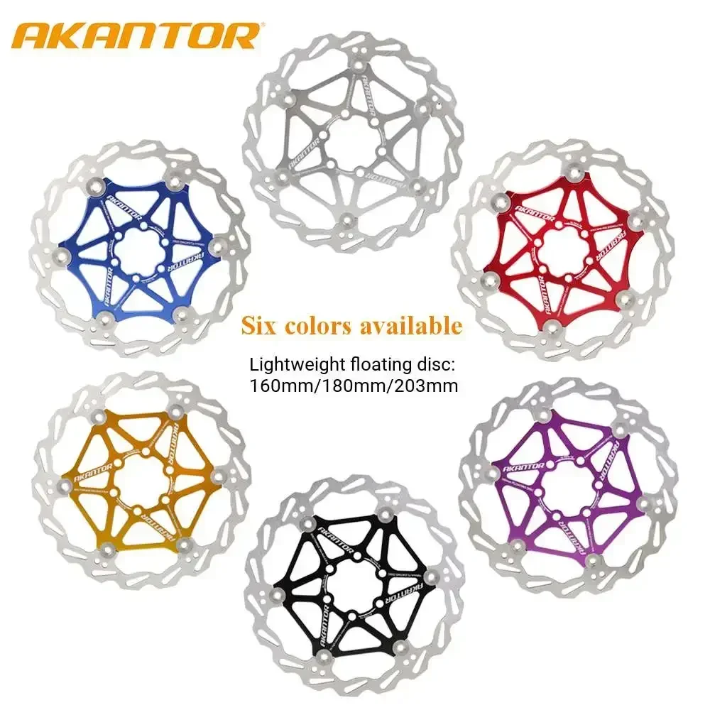 AKANTOR マウンテンバイクフローティングディスクスクーター 140 放熱ブレーキパッド 6 ピンブレーキディスク 160 ミリメートル/180 ミリメートル自転車部品