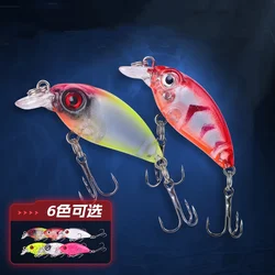 Fishing Lure Crank Bait  Artificial Hard Bait Glow Wobblers 3.7cm/2.6g Mini Minnow Stream Lures Lot 5 Pieces Sale