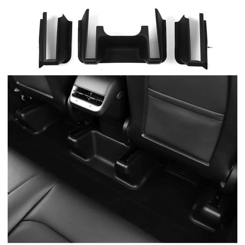 

For Tesla Model Y Seat Slide Cover Car Seat Rail Bottom Flocking Body Protector ABS Anti-kick Dustproof Guard Trims