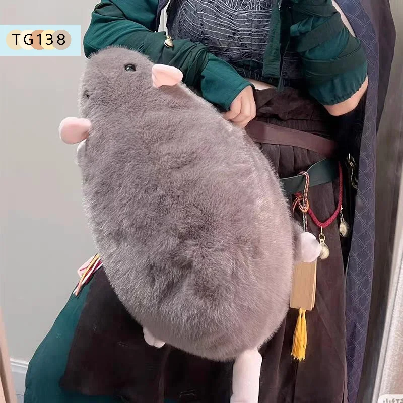 【Neu】35/50/90cm Cartoon-Blumenzweig-Ratte, weiche, übergroße Tierfigur, niedliche Simulation, große Maus, Plüschtier, Kissen, Geburtstagsgeschenk – Detail 8