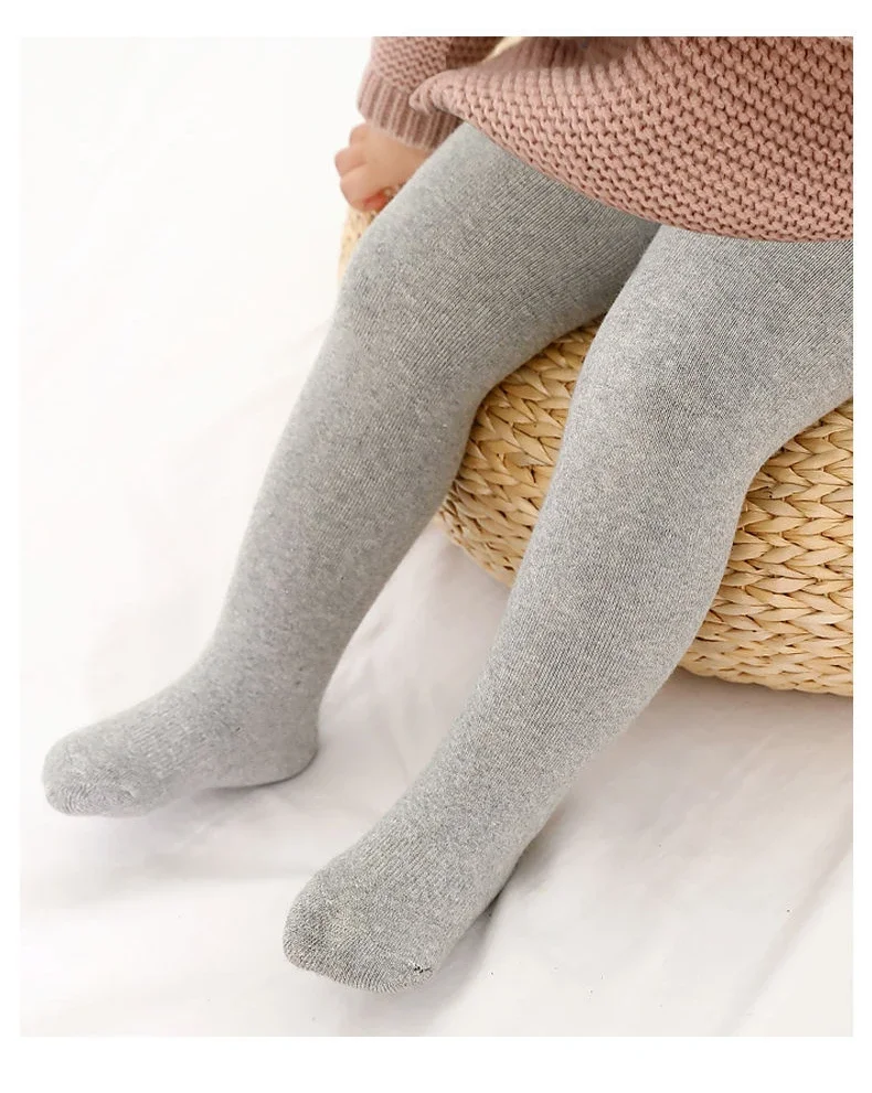 Baby Strumpfhosen Winter Herbst einfarbig weiche Baumwolle dicke warme Baby Strumpfhosen Neugeborene Kleinkind enge Jungen Mädchen Strumpfhosen Kleidung – Detail 6
