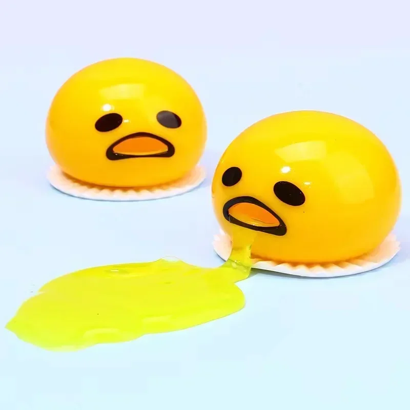 New 20PC Egg Yolk Stress Relief Balls With Yellow Goop Relieve Stress Toy Funny Squeeze Tricky Antistress Disgusting Egg Toys