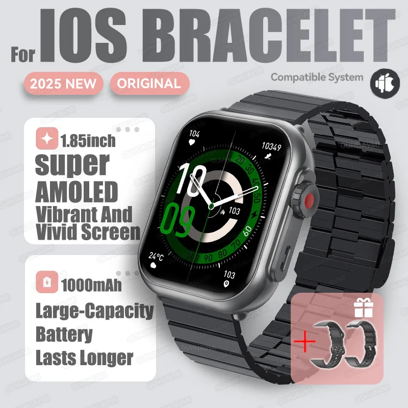 2025Nieuw Voor XIAOMI IOS Horloge Ultra2 Smart Horloges Vrouwen 1000mAh 1.85 "AMOLED Full Touch Screen BT Call Dames mode Smartwatch
