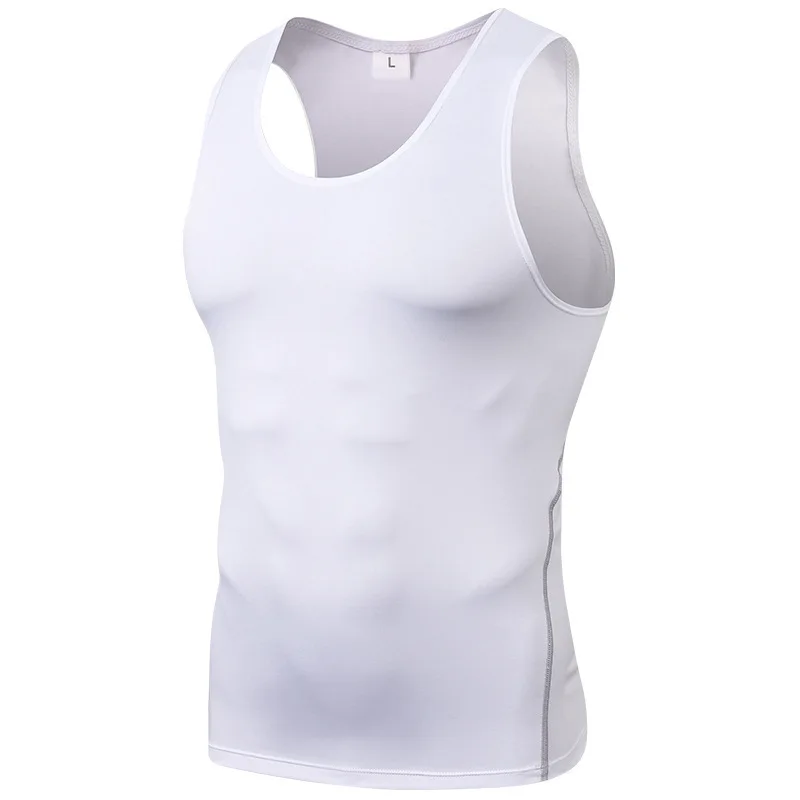 Men Gym Tank Top Compression Sleeveless Shirt Quick Dry Fitness Bodybuilding Tank Top Breathable Basketball Vest Man Clothes